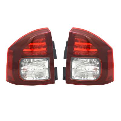 Rareelectrical - New Pair Of Led Tail Lights Compatible With Jeep Compass 2014 2015 Ch2801204 Ch2800204 5272909Aa