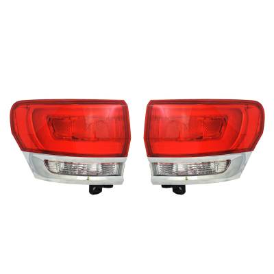 Rareelectrical - New Pair Of Outer Tail Lights Compatible With Jeep Grand Cherokee Summit 2014-2015 Ch2805106