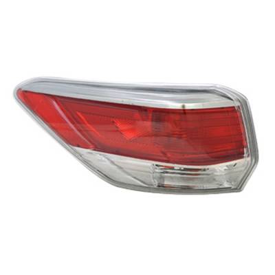 Rareelectrical - New Outer Left Tail Light Compatible With Toyota Highlander 2014 To2805120 81550-0E100 815500E100