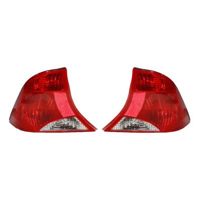 Rareelectrical - New Pair Of Tail Lights Compatible With Ford Focus 3 Bulb Without Black Trim 2000 2001 2002 2003 By