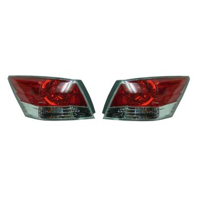 Rareelectrical - New Pair Of Tail Lights Compatible With Honda Accord Sedan 2008 2009 Ho2801172 33500-Ta0-A01