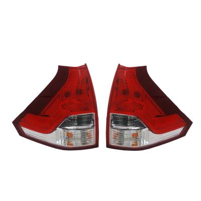 Rareelectrical - New Pair Of Tail Lights Compatible With Honda Cr-V 2012 2013 By Part Numbers Ho2801183 33500T0aa01