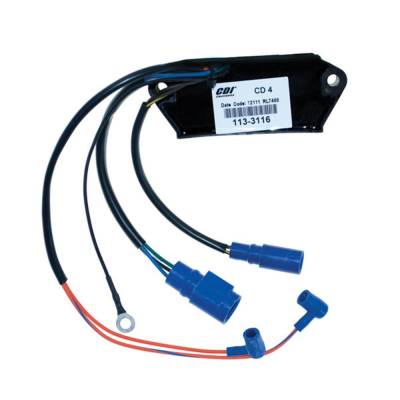 Rareelectrical - Cdi Power Pack Ignition Module Compatible With 1986-1987 Johnson Evinrude 100Hp 4-Cylinder 3.500