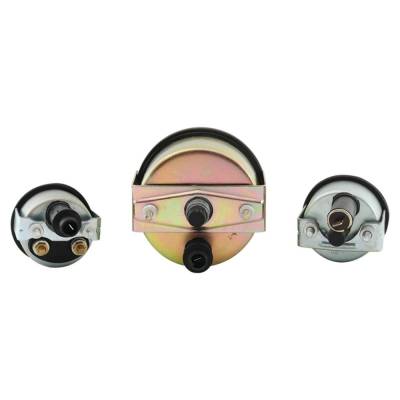 Rareelectrical - 3-Piece Gauge Kit Oil Pressure Amp Meter Proofmeter Black Bezel Compatible With Ford 8N 9N 2N
