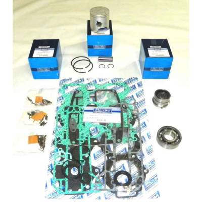 Rareelectrical - Powerhead Rebuild Kit Compatible With Yamaha 60-70Hp 3-Cyl 2-Stroke Outboard 2.834" Pistons Rings
