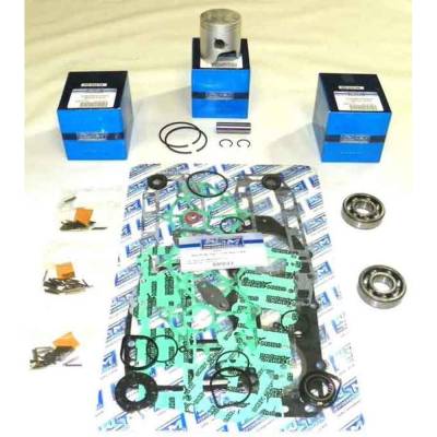 Rareelectrical - Powerhead Rebuild Kit Compatible With Yamaha 40-50Hp 3-Cyl 2-Stroke Outboard Pistons Rings Gasket