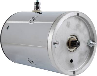 Rareelectrical - Chrome Liftgate Pump Motor Compatible With Waltco Dell Maxon Fenner Stone Sno-Way Boss Hiniker Plows