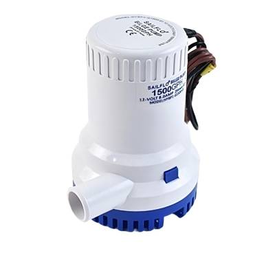 Rareelectrical - 1500 Gph Non-Automatic Marine Bilge Pump Compatible With 12V Dc Submersible Boat Water Pump 1-1/8
