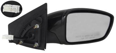 Rareelectrical - Right Passenger Side Heated Power Mirror Compatible With 2011-2012 Hyundai Sonata Gls Se Limited No