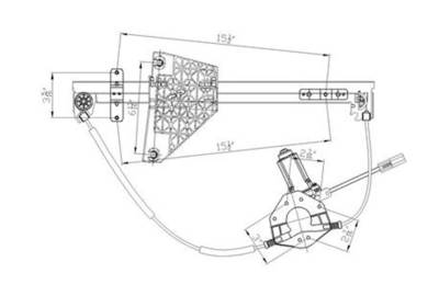 Rareelectrical - New Rear Left Window Regulator Fits 99-00 Jeep Grand Cherokee Ch1550108 55076469Ai 2552-6327L