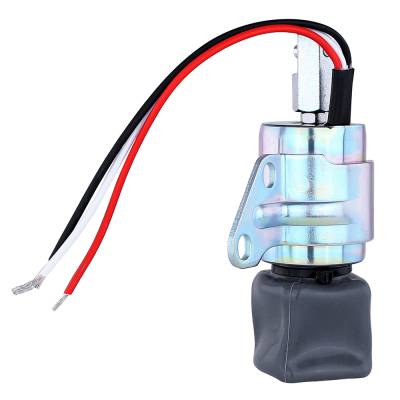 Rareelectrical - Fuel Shut-Off Solenoid 12V 2-Terminal Intermittent Duty Compatible With Caterpillar 3204 3304 3304B