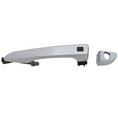 Rareelectrical - Front Driver Side Exterior Door Handle Compatible With 2016-2021 Hyundai Tucson Chrome With Key Hole