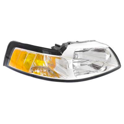 Rareelectrical - New Right Headlight Compatible With Ford Mustang Base Convertible 3.8L 4.6L 1999 2000 By Part Number