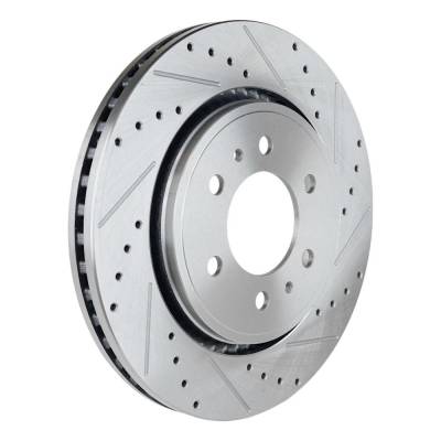 RAREELECTRICAL - New Cross-Drilled Brake Disc Compatible With Ford Lincoln F-150 Platinum 6 Cyl 3.5L Expedition Max