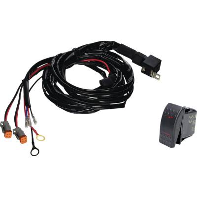 Rareelectrical - Wire Harness Dual Deutsch Connector 3-Way Rocker Switch Compatible With Mojave Series 4In 5In 8In