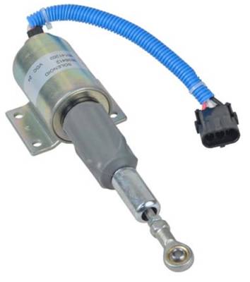 Rareelectrical - Fuel Shut Down Solenoid 24V 3-Terminal Intermittent Duty Compatible With Cummins 6Ct 8.3L Diesel
