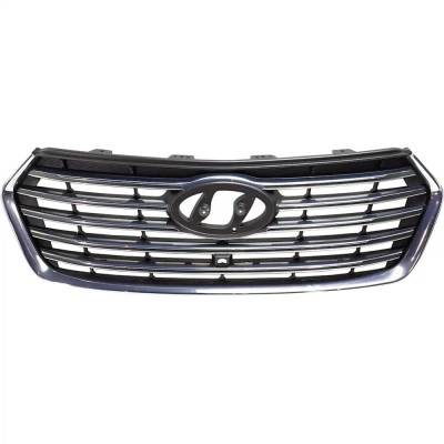 Rareelectrical - New Gray Grille Assembly Compatible With Hyundai Santa Fe Xl Base 6 Cyl 3.3L Santa Fe Xl Limited 6