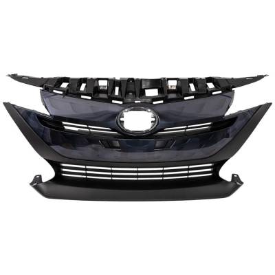 Rareelectrical - New Textured Gray Grille Assembly Compatible With Toyota Prius Prime Base 4 Cyl 1.8L Prius Prime