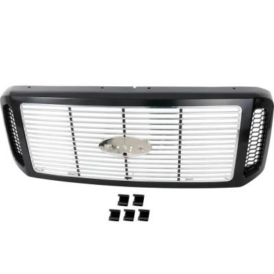 Rareelectrical - New Grille Assembly Compatible With Ford F-250 Super Duty Harley-Davidson Edition 8 Cyl 6.0L F-350