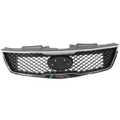 Rareelectrical - New Textured Black Grille Assembly Compatible With Kia Forte Lx 4 Cyl 2.0L Forte Ex 4 Cyl 2.0L Forte