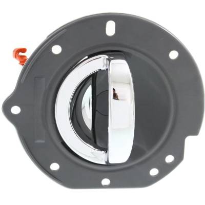 Rareelectrical - Rear Passenger Side Interior Door Handle Compatible With 2002-2007 Jeep Liberty Gray Bezel Chrome