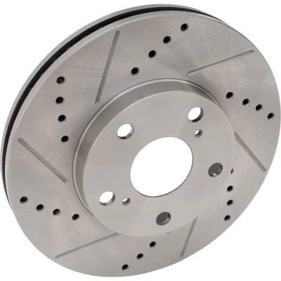 RAREELECTRICAL - New Cross-Drilled Brake Disc Compatible With Lexus Toyota Camry Base 6 Cyl 3.0L Camry Ce 4 Cyl 2.2L