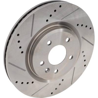 RAREELECTRICAL - New Cross-Drilled Brake Disc Compatible With Ford Lincoln Explorer Limited 6 Cyl 3.5L Explorer Sport