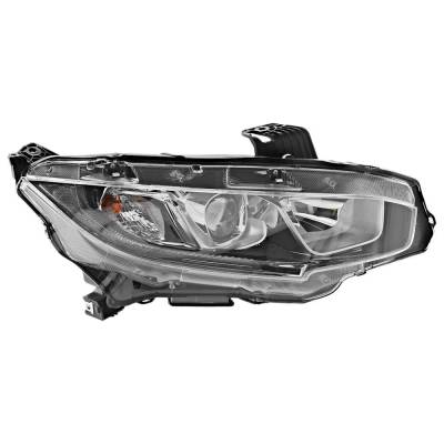 Rareelectrical - Headlight Compatible With 2016-2020 Honda Civic 2.0L 1.5L I4 K20c2 L15b7 K20c1 Right Passenger Side