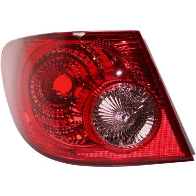 Rareelectrical - Tail Light Compatible With 2005-2008 Toyota Corolla 1.8L I4 Left Driver Side Halogen T730118-U 164Hp