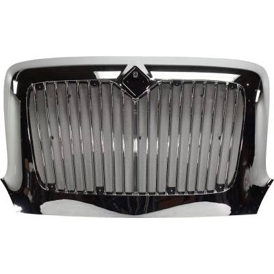 Rareelectrical - New Vertical Bar Grille Assembly Compatible With International 4400 Base 6 Cyl 7.6L 4100 Base 8 Cyl