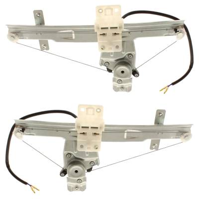 Rareelectrical - New Rear Left And Rear Right Window Regulator Compatible With Chevrolet Pontiac Saturn Cobalt Ls G5