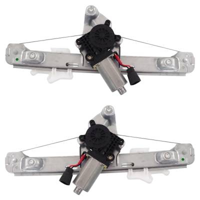 Rareelectrical - New Rear Left And Rear Right Window Regulator Compatible With Chevrolet Saturn Malibu Classic Ls 6