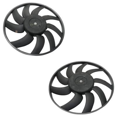 Rareelectrical - New Pair Of Cooling Fan Assembly Compatible With Audi A4 Premium Plus 4 Cyl 2.0L Q5 Premium 6 Cyl