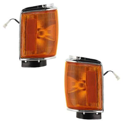 Rareelectrical - Pair Of Corner Lights Compatible With 1987-1989 Toyota 4Runner Dlx 2.4L (87-89) 4Runner Dlx 3.0L