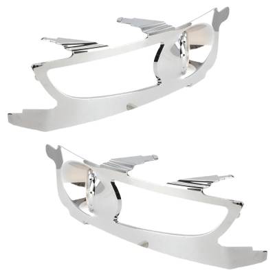 Rareelectrical - Pair Front Fog Light Trim Bezel Set Chrome Compatible With 2008-2013 Buick Enclave Cx 3.6L (08-11)