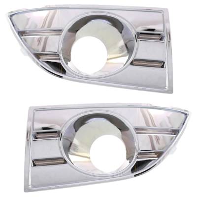 Rareelectrical - Pair Front Fog Light Trim Bezels Compatible With 2008-2009 Ford Taurus Se 3.5L (09) Sel 3.5L (08-09)