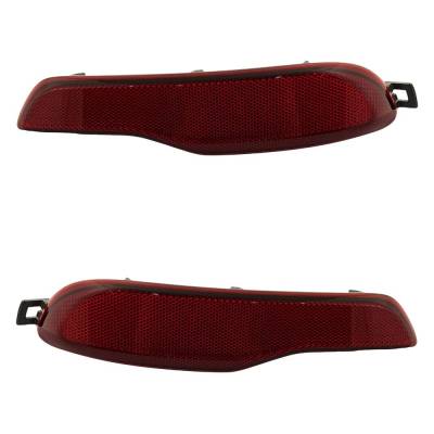 Rareelectrical - Rear Reflector Assembly Right Left Pair Compatible With 2014-2018 Jeep Cherokee Latitude Overland