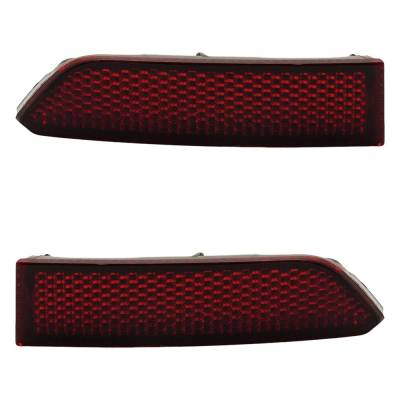 RAREELECTRICAL - Reflector Assembly Right Left Pair Outer Compatible With 2018-2024 Volkswagen Tiguan Sel R-Line