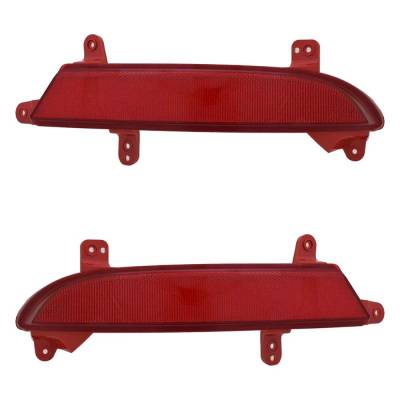 Rareelectrical - Rear Reflector Assembly Right Left Pair Compatible With 2013-2016 Hyundai Santa Fe Limited Gls 3.3L