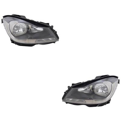 Rareelectrical - New Pair Of Headlights Compatible With Mercedes-Benz C350 4Matic Coupe 2012 2013 2014 2015 By Part