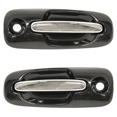 Rareelectrical - Front Driver And Passenger Side Exterior Door Handle Compatible With 2001-2007 Dodge Caravan
