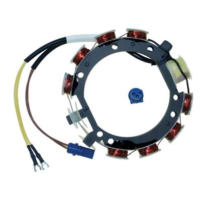 Rareelectrical - 9 Amp Stator Coil Compatible With Johnson Evinrude 3-Cylinder 60 65 70 75Hp Cross Flow Outboard