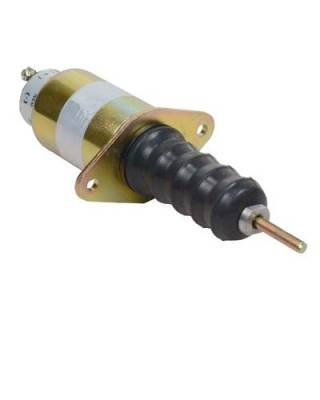 Rareelectrical - Fuel Shutdown Solenoid 1-Terminal Compatible With Cummins 6C 6Cta 8.3L 4Bt 3.3L 3.9L Excavator