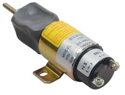Rareelectrical - Fuel Shut Down Solenoid 12V 2-Terminal Continuous Duty Compatible With Genie Lift S40 S45 S60 S65