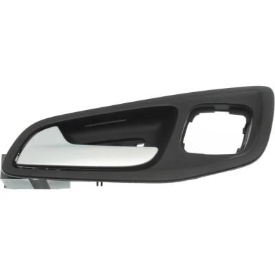 Rareelectrical - Left Front Interior Door Handle Compatible With 2013-2016 Ford Escape Black Bezel With Silver Lever