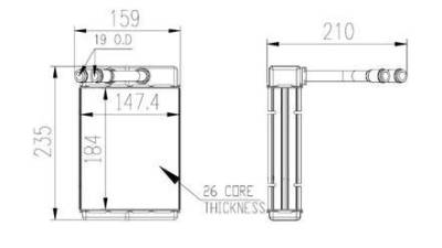 Rareelectrical - New Hvac Heater Core Front Compatible With Ford 89 90 91 Country Squire E9az18476a 9010228 Fm838 - Image 2
