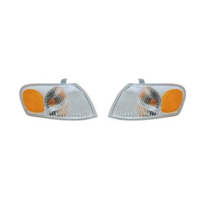 Rareelectrical - New Pair Of Turn Signal Lights Compatible With Toyota Corolla 1998-00 8151002040 To2521150 - Image 2