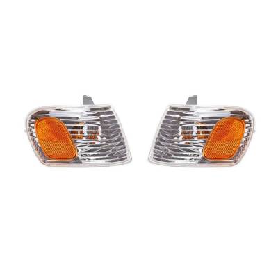 Rareelectrical - New Pair Of Turn Signal Lights Compatible With Toyota Corolla 2001-02 8151002070 To2530137 - Image 2