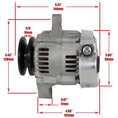 Rareelectrical - New 40 Amp Chevy Mini Alternator Compatible With 8162 Type Denso Street Rod Race 1-Wire Richmond - Image 2