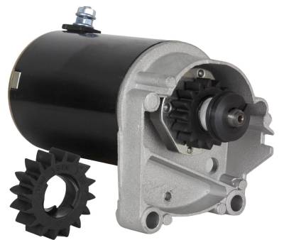 Rareelectrical - New Starter Motor Compatible With 85 86 Cub Cadet Briggs Stratton 1605 1610 With Free Gear - Image 2